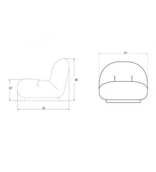 丹麦Gubi软萌可爱Pacha Lounge Chair 休闲椅